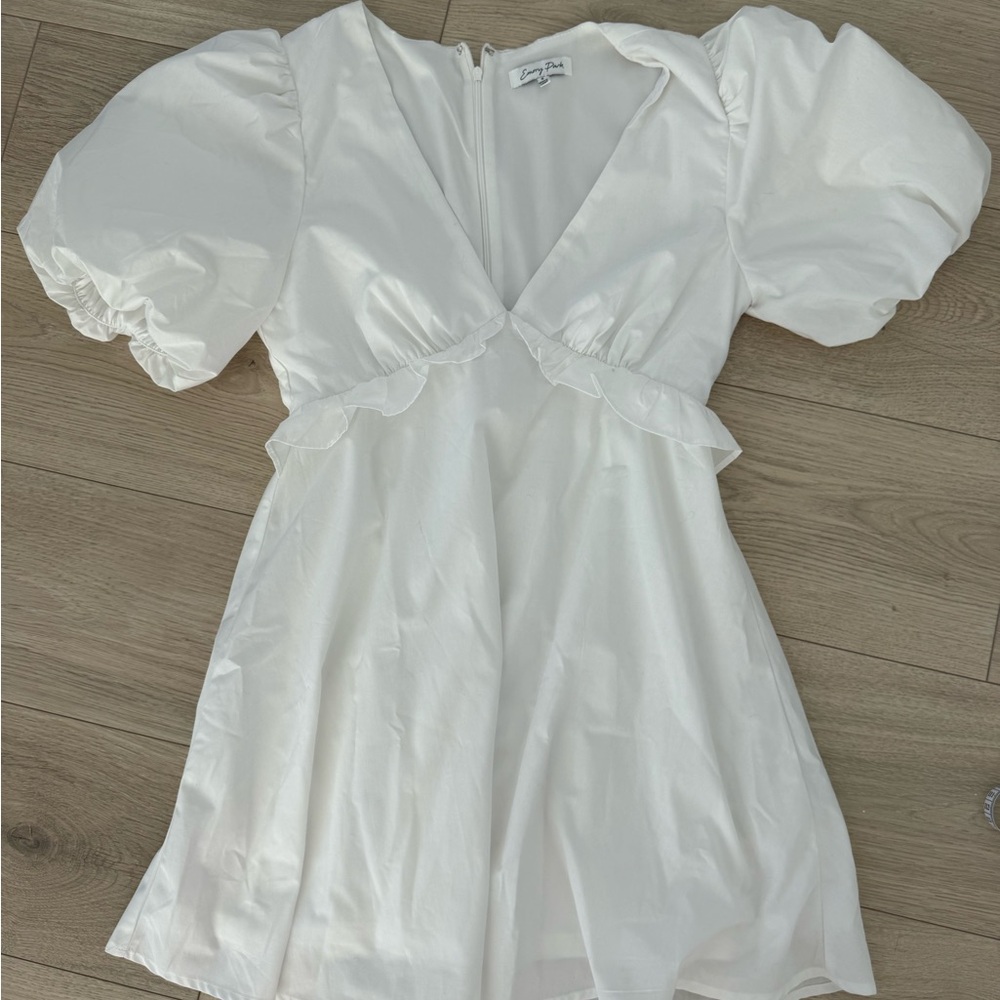 White Puff Sleeve Dress